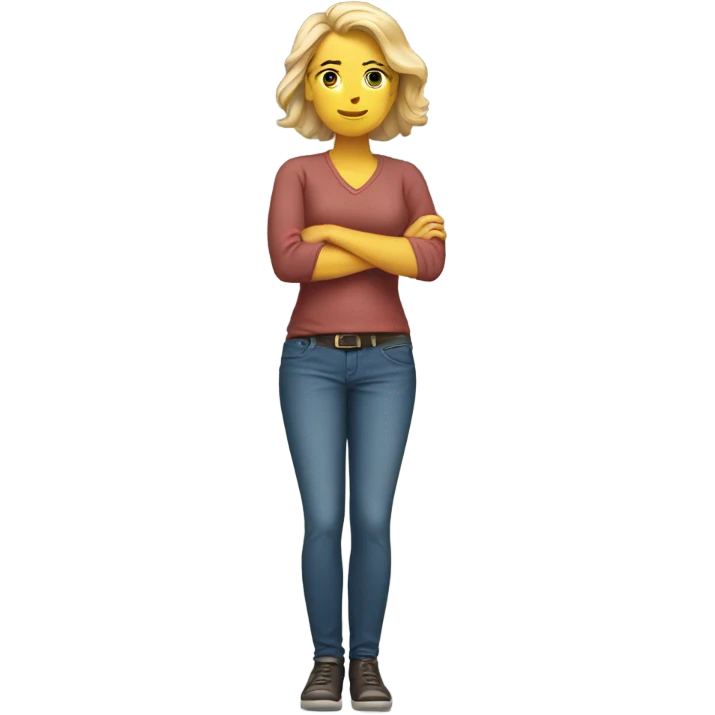 White woman with one hand on hip  emoji