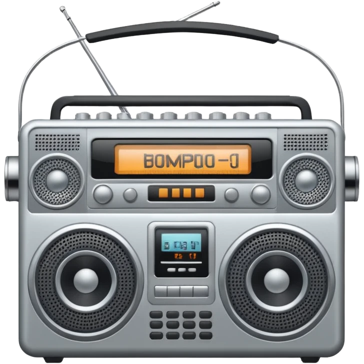 boombox radio silver emoji
