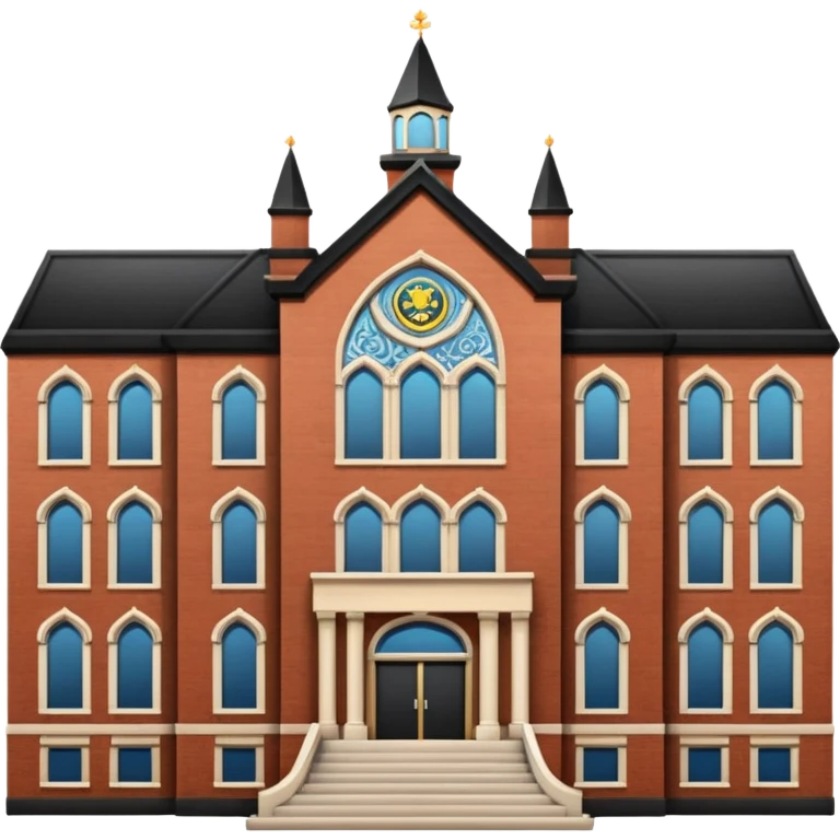 A fancy high school facing the front emoji