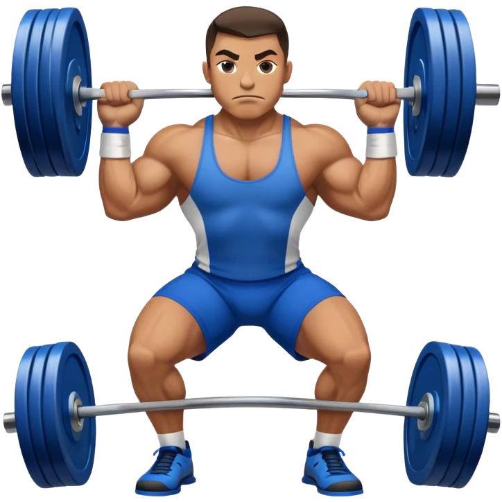 powerlifter with blue shorts perfoming deadlift emoji