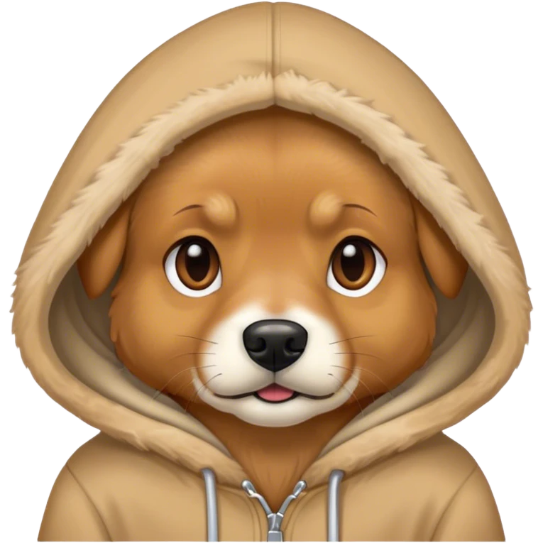 Dog wearing hoodie  emoji