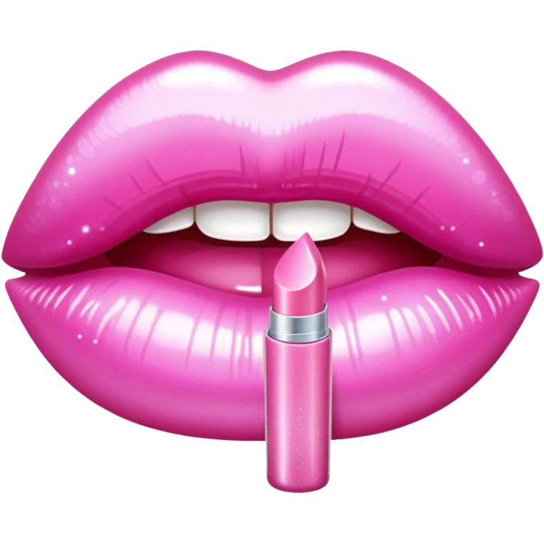 glitter pink gloss emoji
