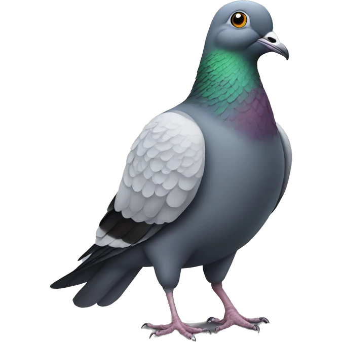 Pigeon walking in parking lot  emoji