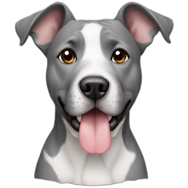 Dog American staff grey emoji
