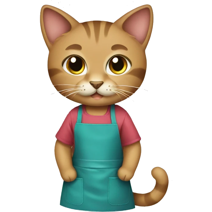 Cat with apron emoji