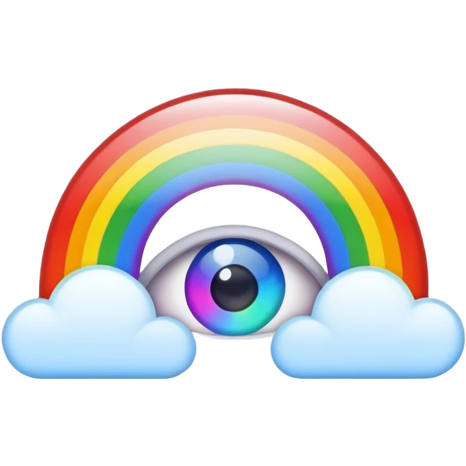 Rainbow vision emoji