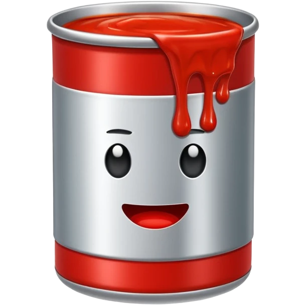 Sauce can with “rude” on it emoji