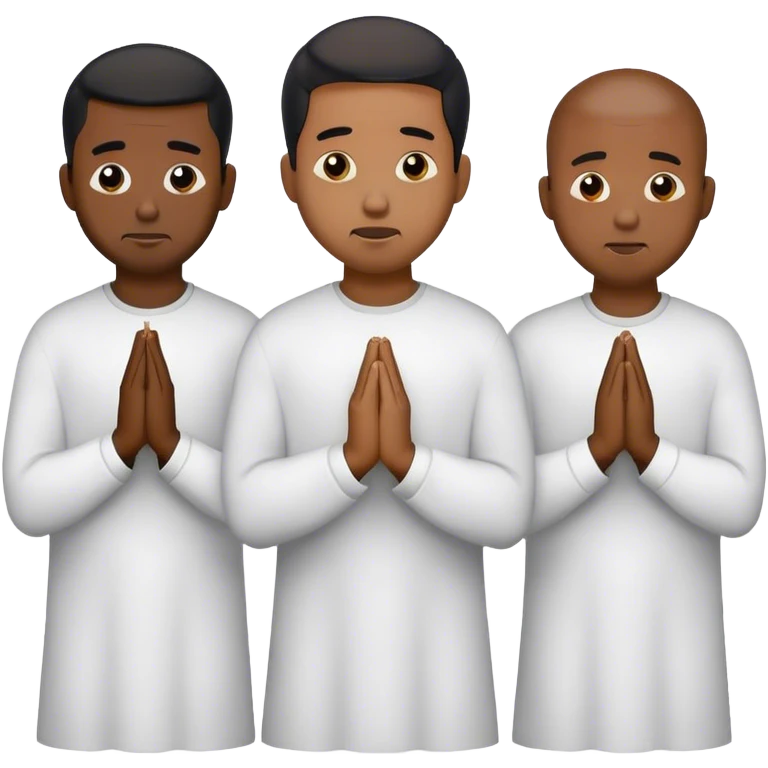 Four black men praying emoji