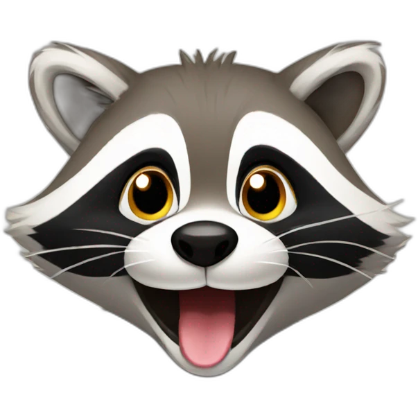 happy raccoon emoji