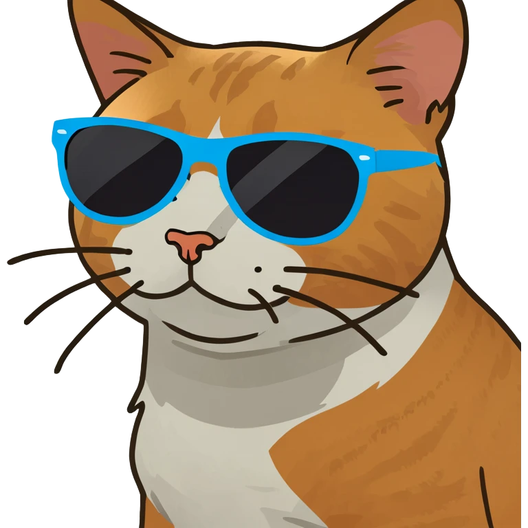 Cat with sunglasses emoji