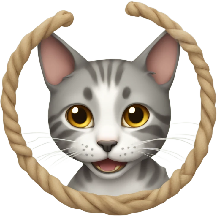 cat with a hoolahoop emoji