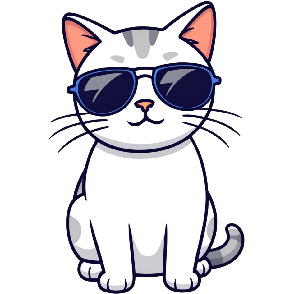 Cat with sunglasses emoji