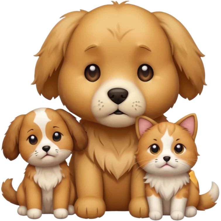 a teddy and a cute dog and cat crying emoji