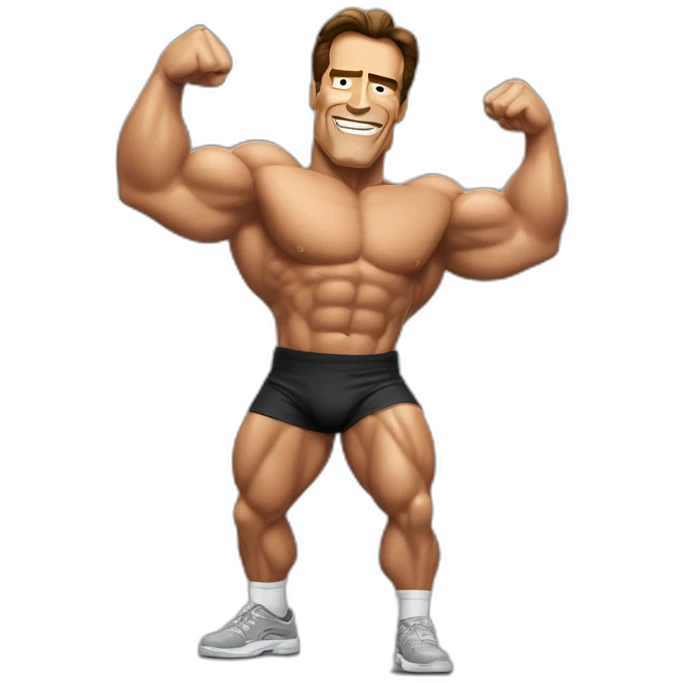 arnold schwarzenegger doing just do it pose emoji