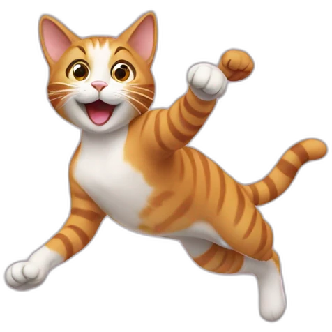 cat leaping emoji