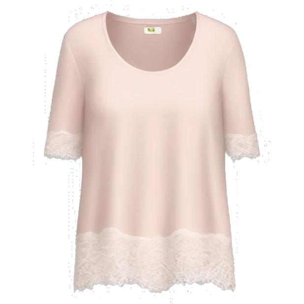 light pink top with lace emoji