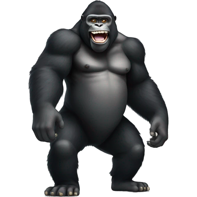 gorilla with big smile emoji
