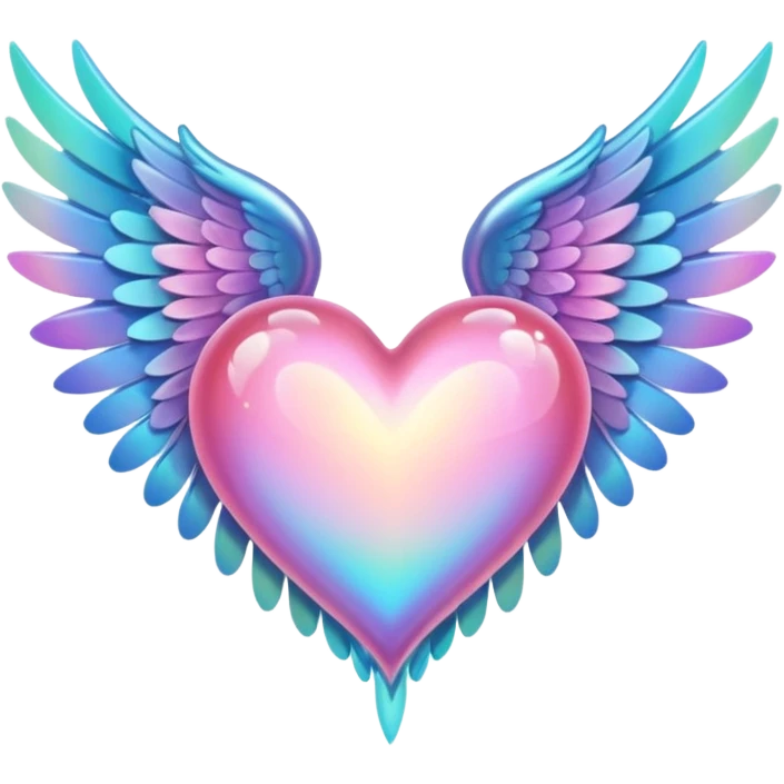 fairytale wings heart emoji