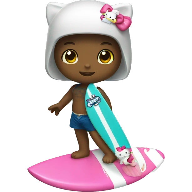 Hello kitty surf emoji