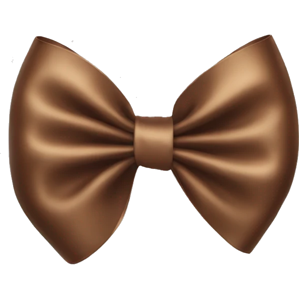 Brown satin bow emoji