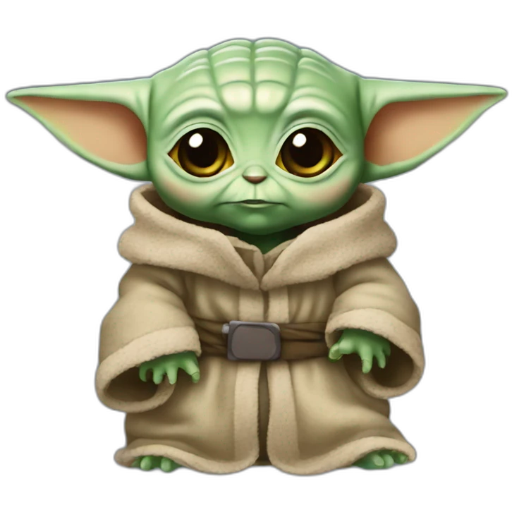 Baby yoda Halloween emoji