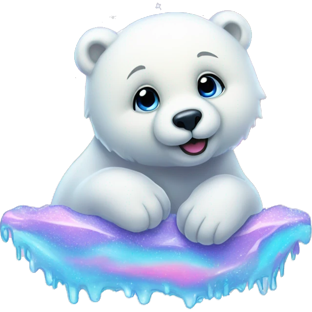 lisa frank polar bear full emoji
