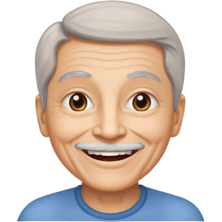 make a character looks like 67 smiling with eyes and mouth emoji