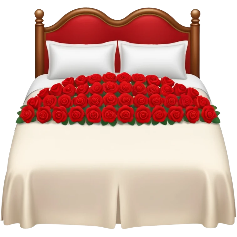 mini roses on hotel bed emoji
