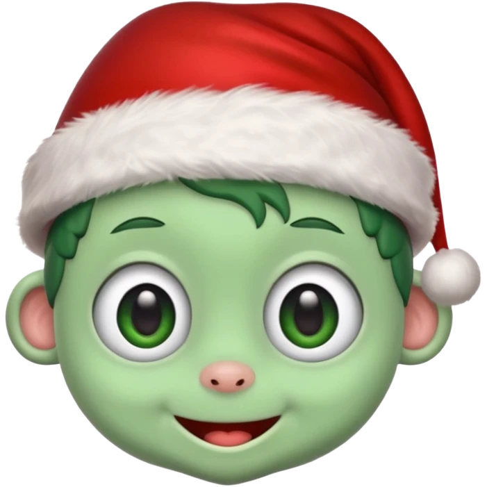 grogu wearing santa hat emoji