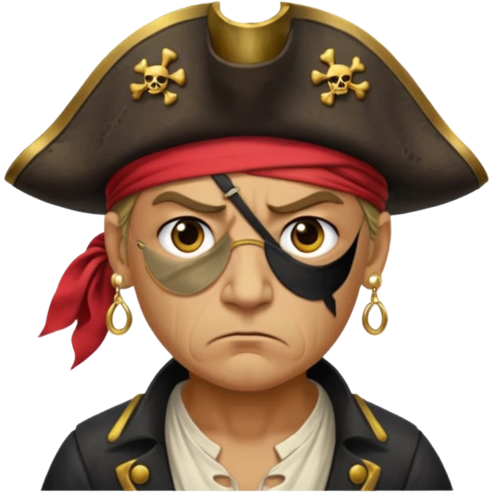 Irritated pirate emoji