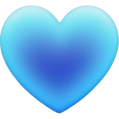 love heart beautiful blue gradient emoji