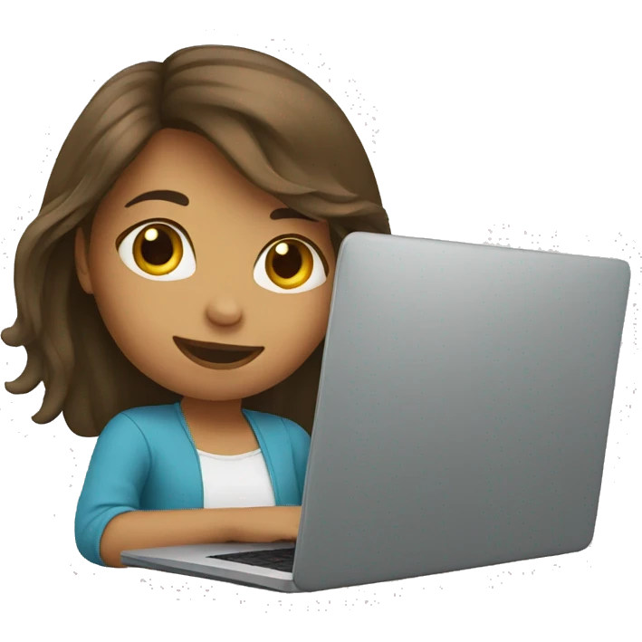 A girl with a laptop emoji