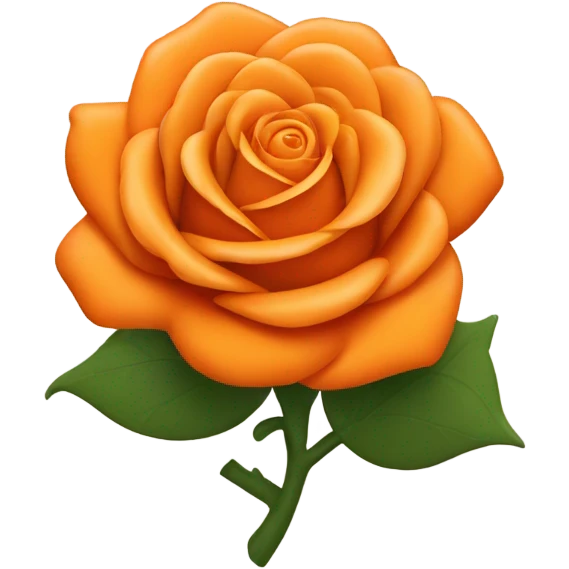 orange rose on a background of orange hearts emoji