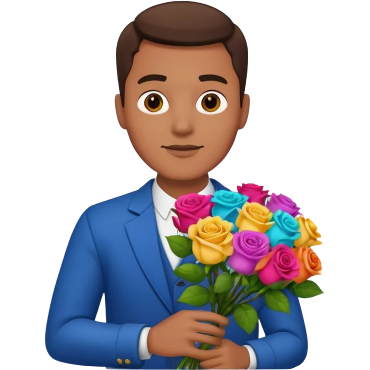 Man with flowers emoji