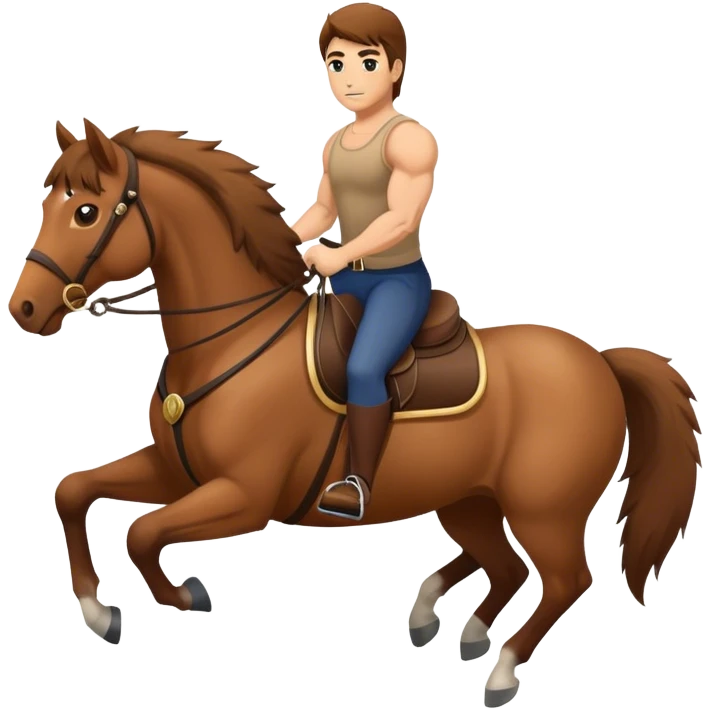 horse riding a human emoji