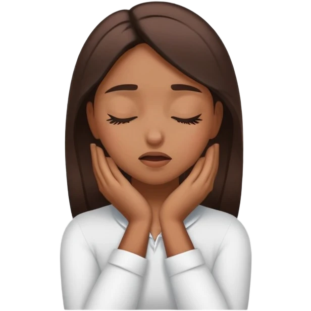 girl hands around neck crashing out emoji