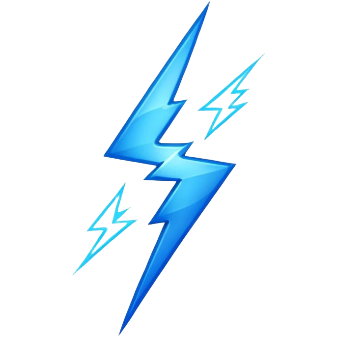 versus symbol with lightning between emoji