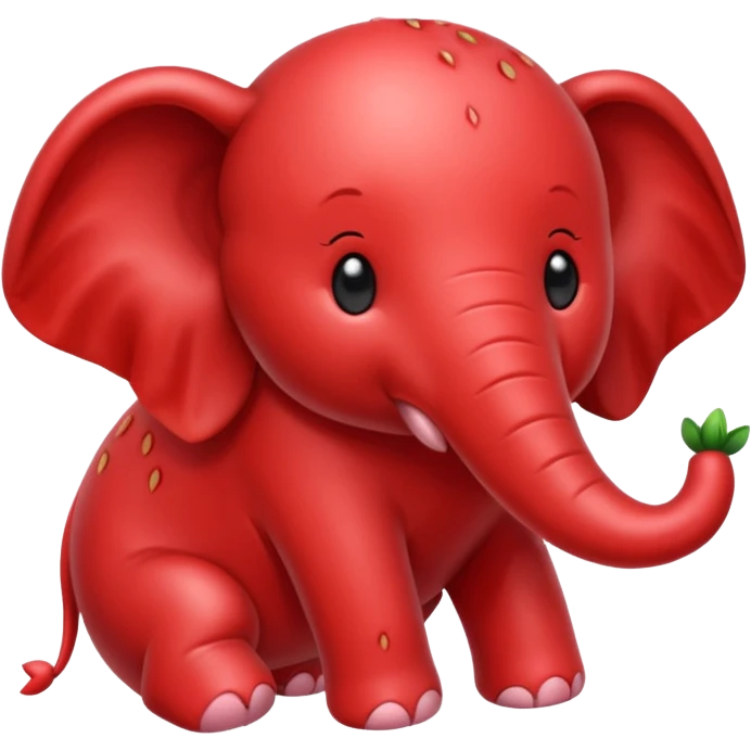 Strawberry elefant but red emoji