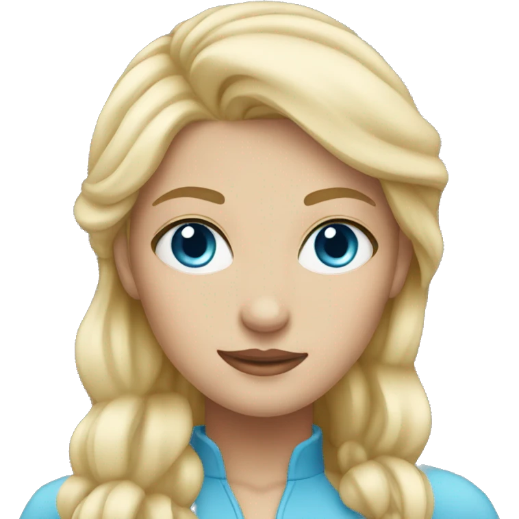 Blonde besties with blue eyes emoji