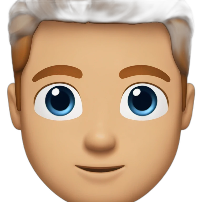 Brad Pitt blue eyes slicked back red hair emoji