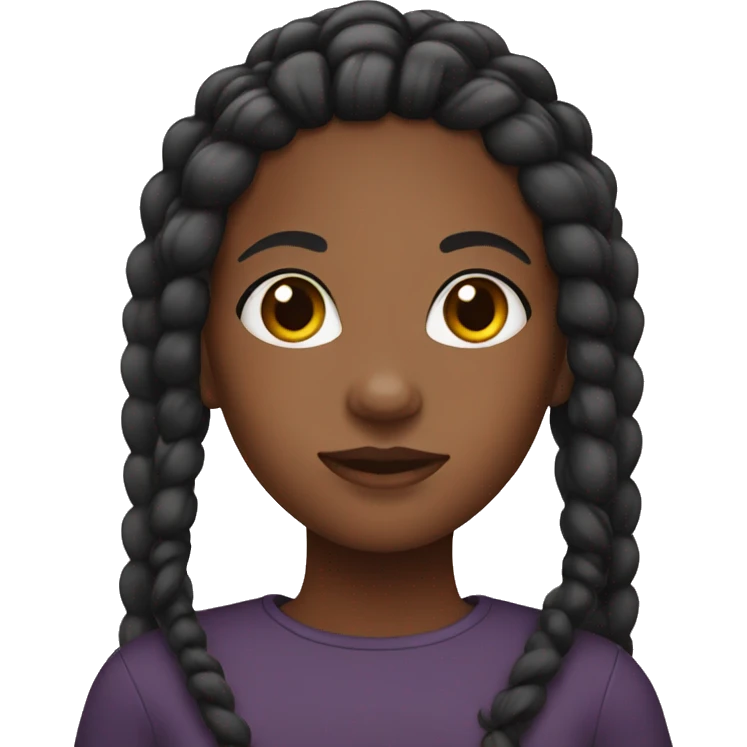 Black girl with braids emoji