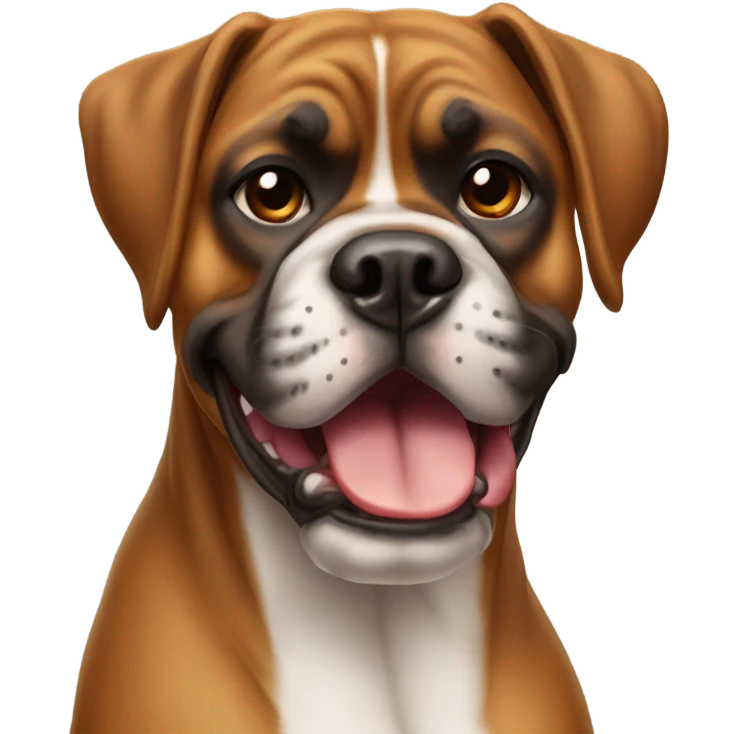Smiling Boxer Dog emoji