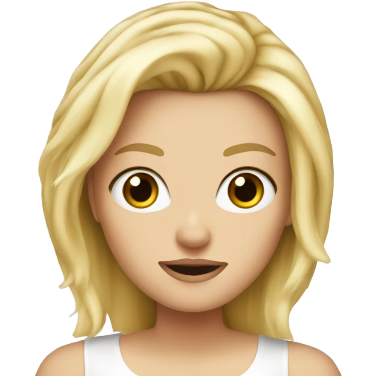 mad blonde hair white girl emoji