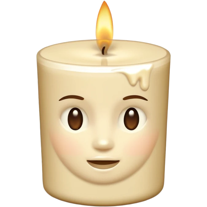 beige scented candle emoji