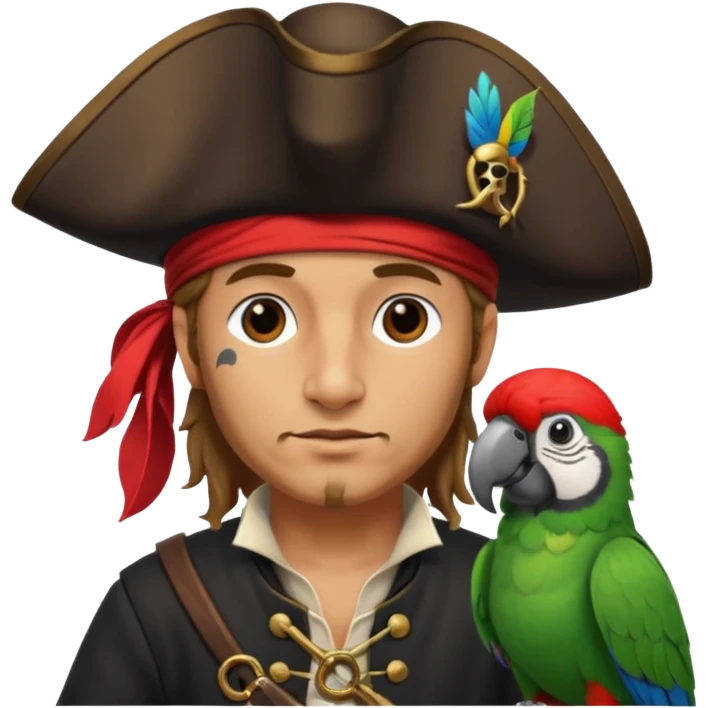 pirate and parrot emoji