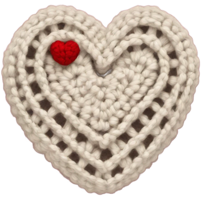 Crochet heart emoji