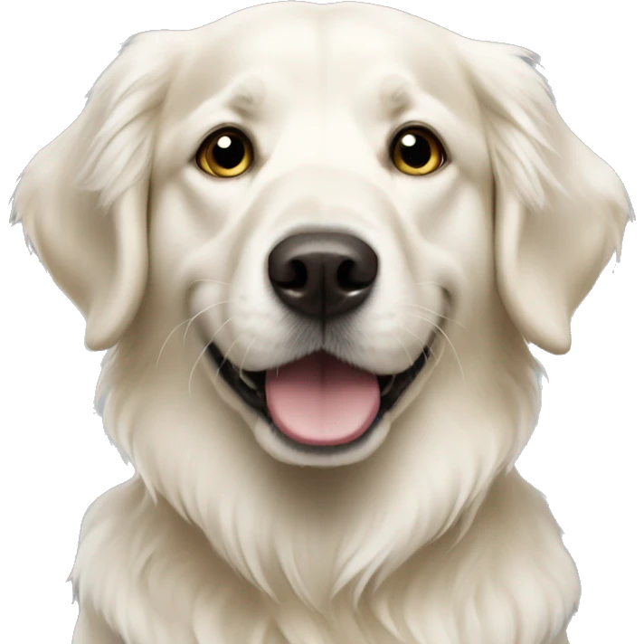 White golden retriever emoji
