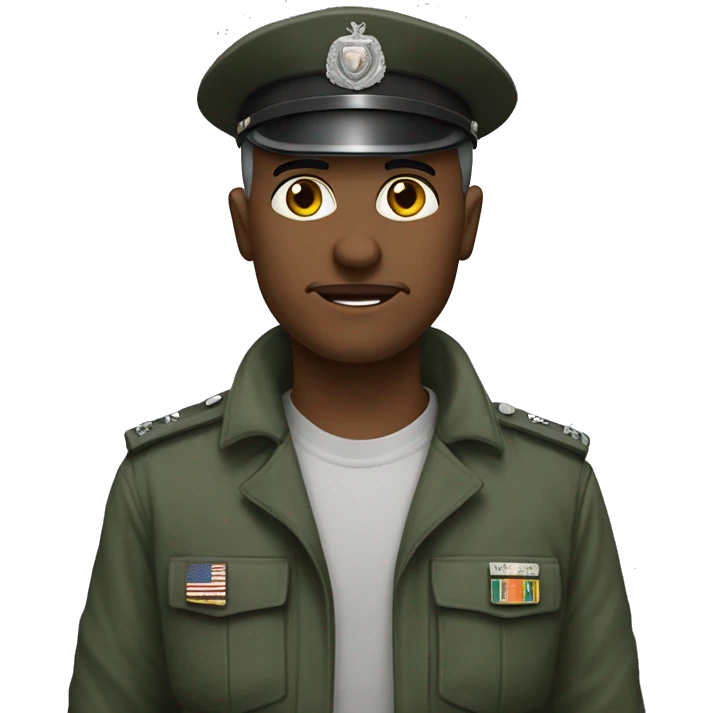 Homem com farda da polícia militar  emoji