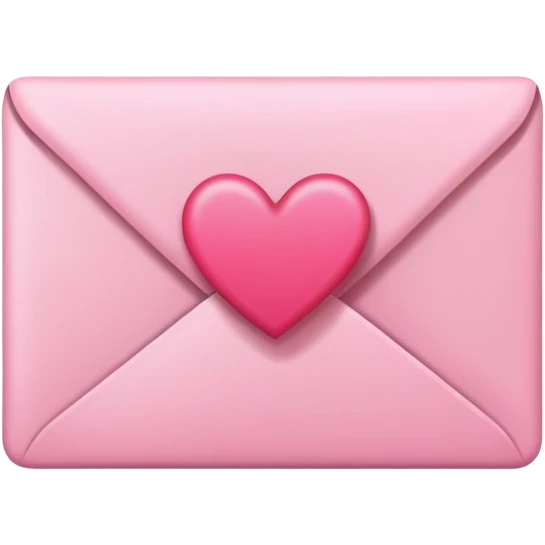 Pink romantic letter emoji