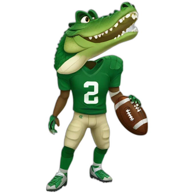 Crocodile the football player emoji